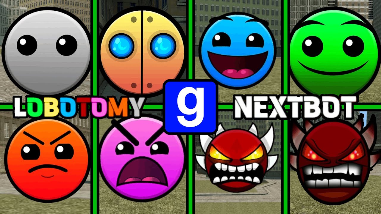GMOD: Лоботомия Дэш Некстботы // Сложности Лица-Некстботы // Geometry Dash 2.2 мод █ Garry's Mod █