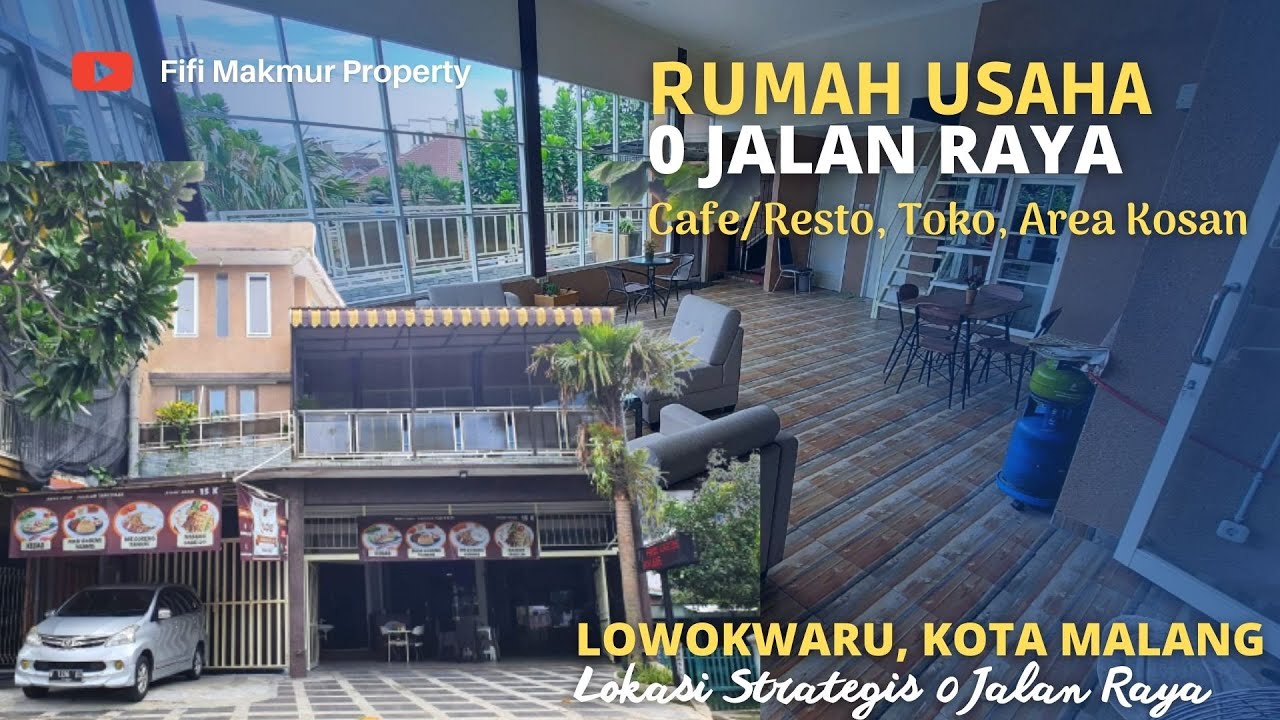 RUMAH USAHA STRATEGIS DI CENGGER AYAM KOTA MALANG 🏠🏠 || DEKAT DENGAN KAMPUS || 0 JALAN RAYA