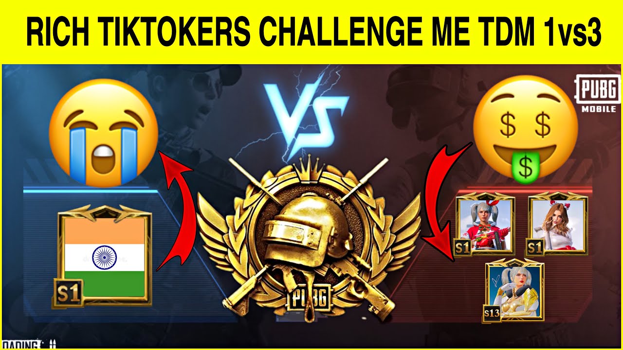 😍Random PUBG Tiktokers girls  Call Me Noob And I Challenge For Room 1v3 TDM | PUBG Mobile | Part 6.
