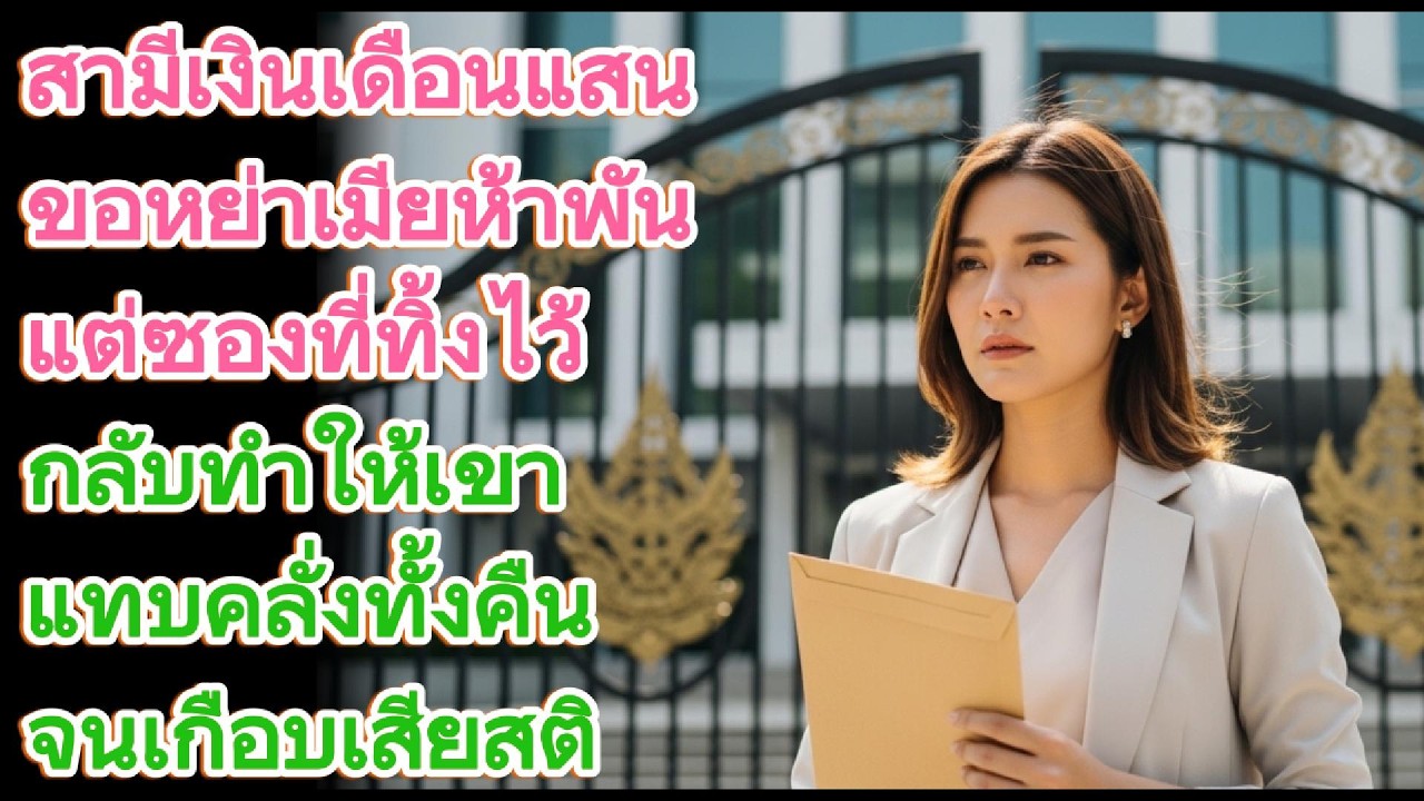 สามีเงินเดือนแสน ขอหย่าเมียเงินเดือนห้าพัน แต่ซองที่ทิ้งไว้ทำให้เขาแทบคลั่ง
