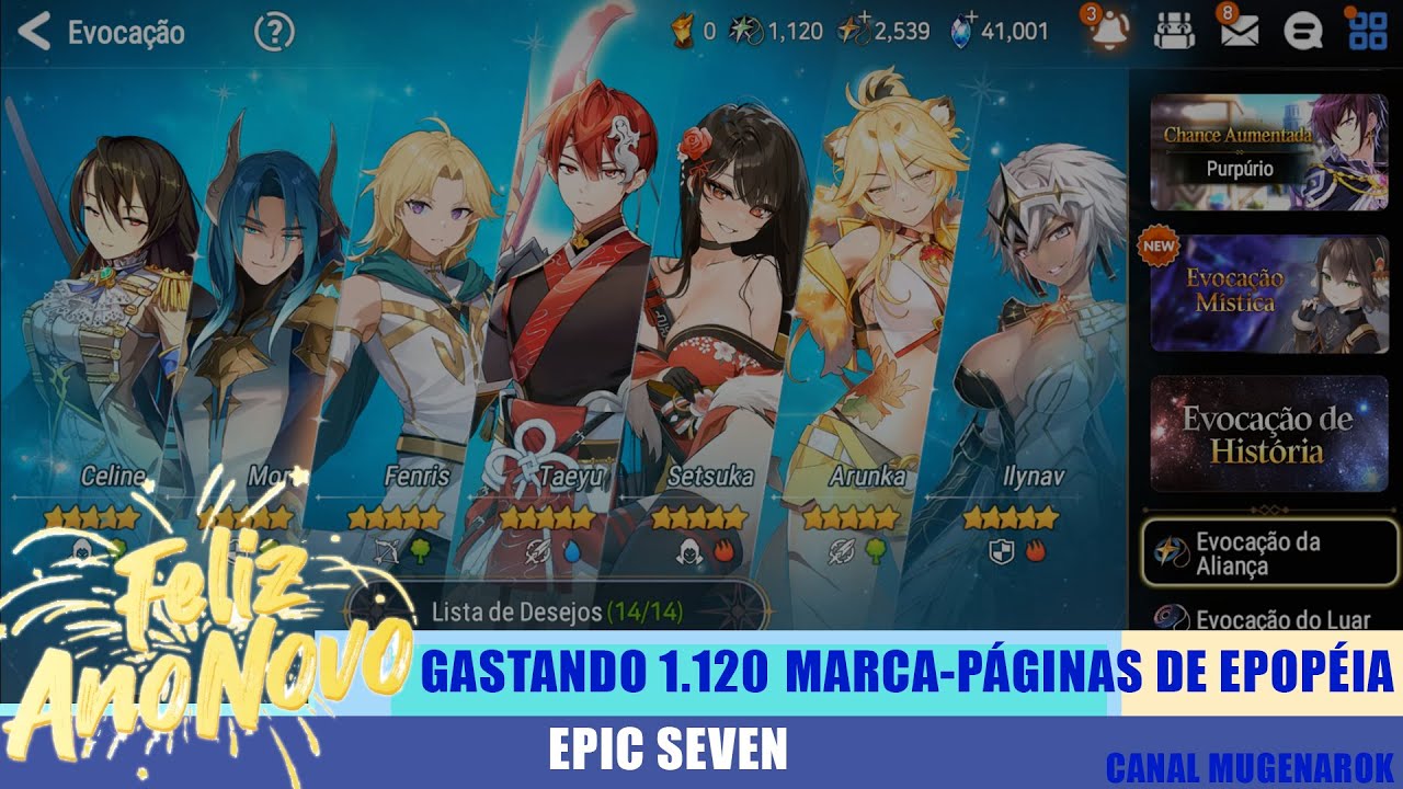 GASTANDO 1.120 MARCA-PÁGINAS DE EPOPÉIA - NÃO CONSEGUI A ML DIENE - EPIC SEVEN