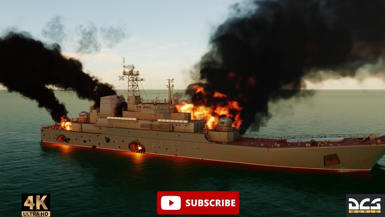 Naval Warfare: Sinking the Ropucha-Class Landing Ship | Digital Combat Simulator F/A-18s Sinai Map
