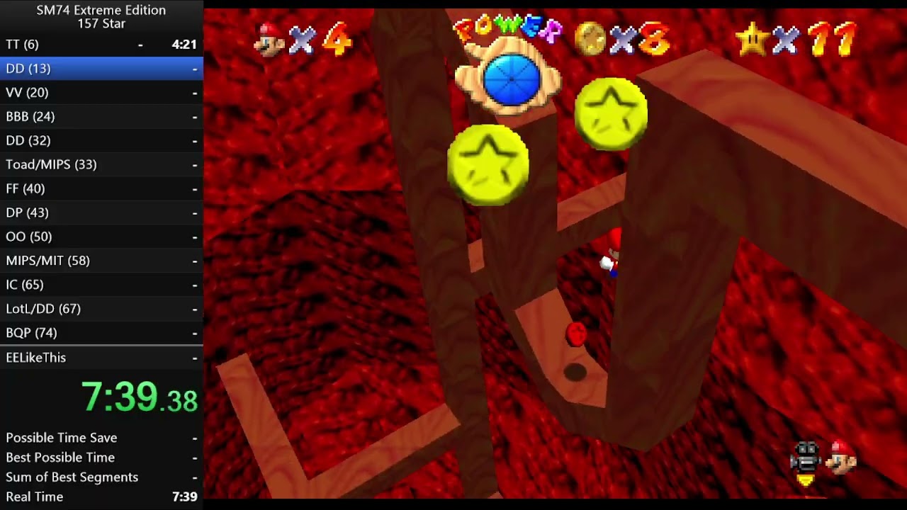 Super Mario 74 Extreme Edition - 157 Star Speedrun in 