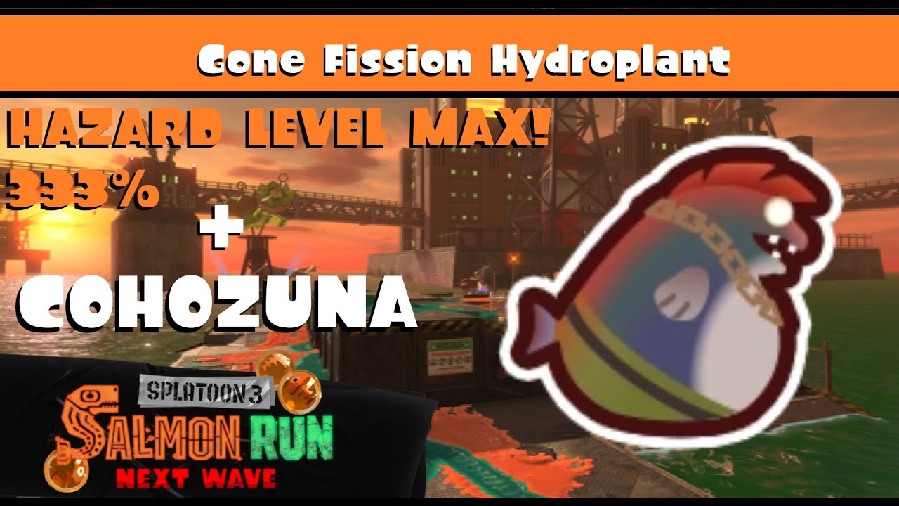 Freelance COHOZUNA HAZARD LEVEL MAX on Gone Fission Hydroplant [Splatoon 3 Salmon Run Gameplay]