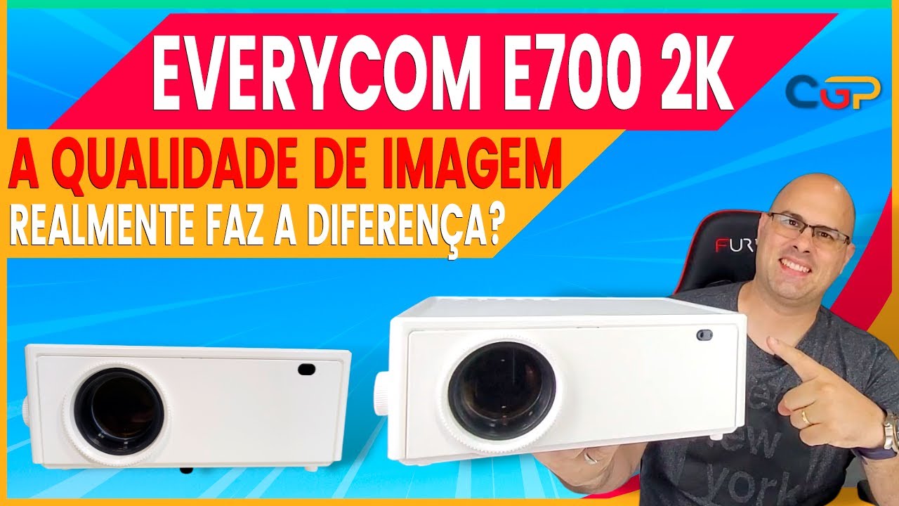PROJETOR EVERYCOM E700 2K. QUALIDADE DE IMAGEM DIFERENCIADA MAS NEM TUDO FUNCIONA! Geek264