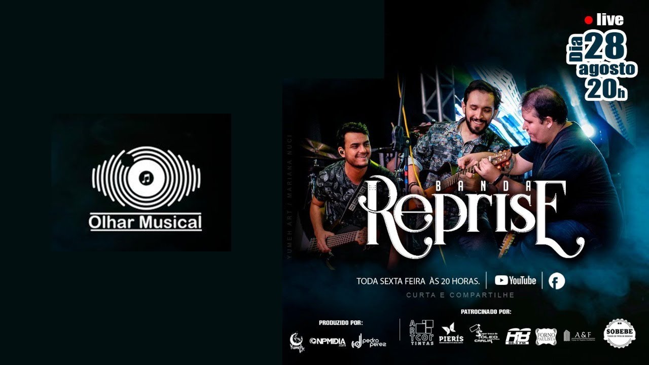 #live #livehoje #Banda Reprise 28 Agosto 2020 Olhar Musical