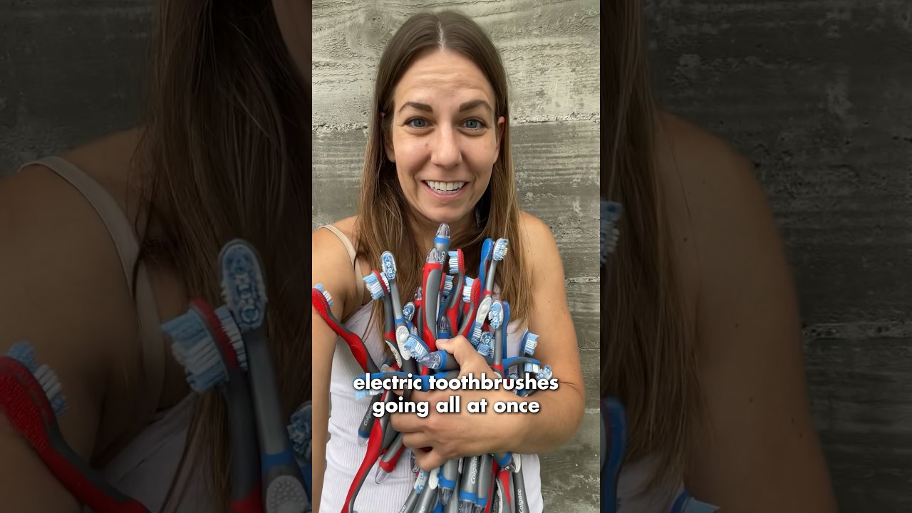 50 electric toothbrushes vibrating!