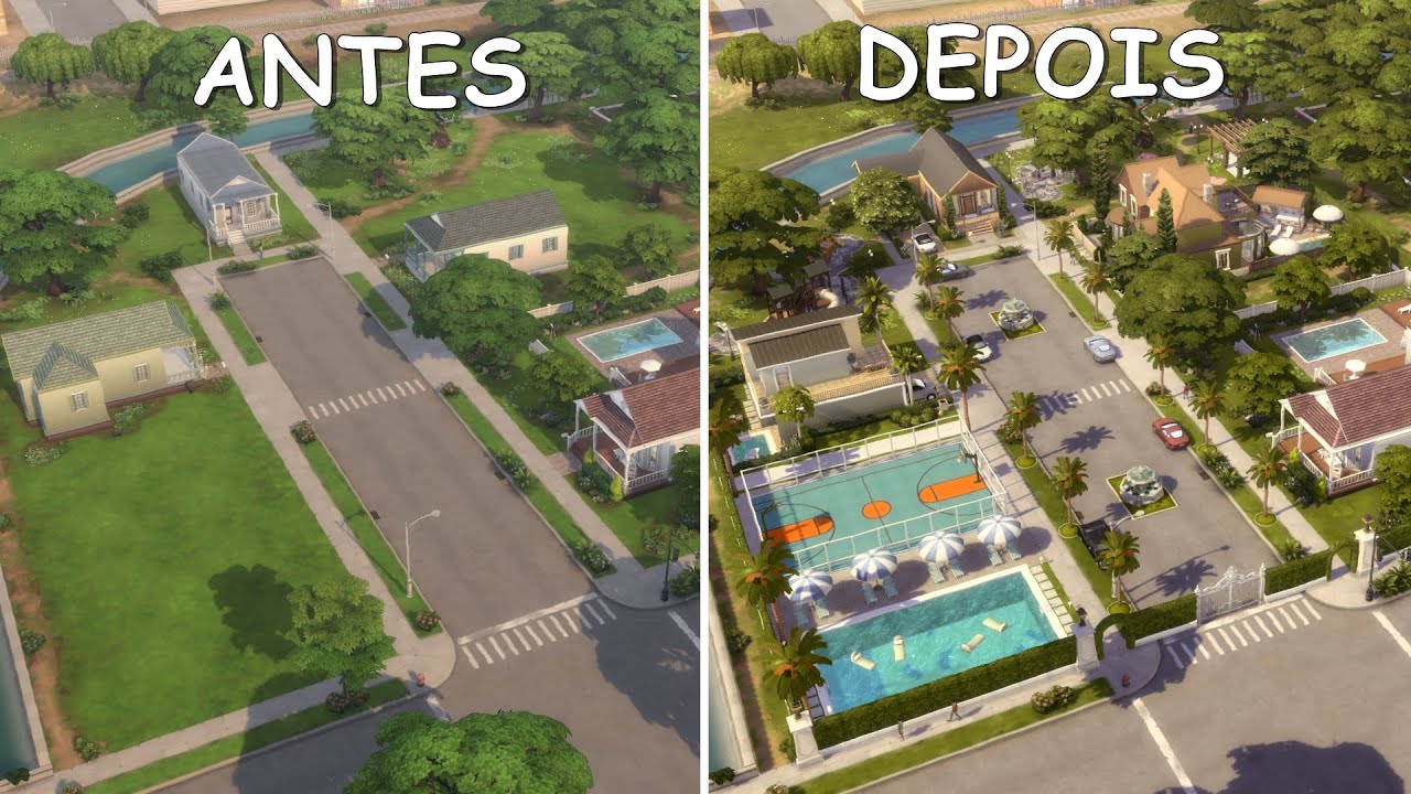 Transformei uma rua de WILLOW CREEK em um condomínio FECHADO!!! │ The Sims 4 │ SLOW BUILD