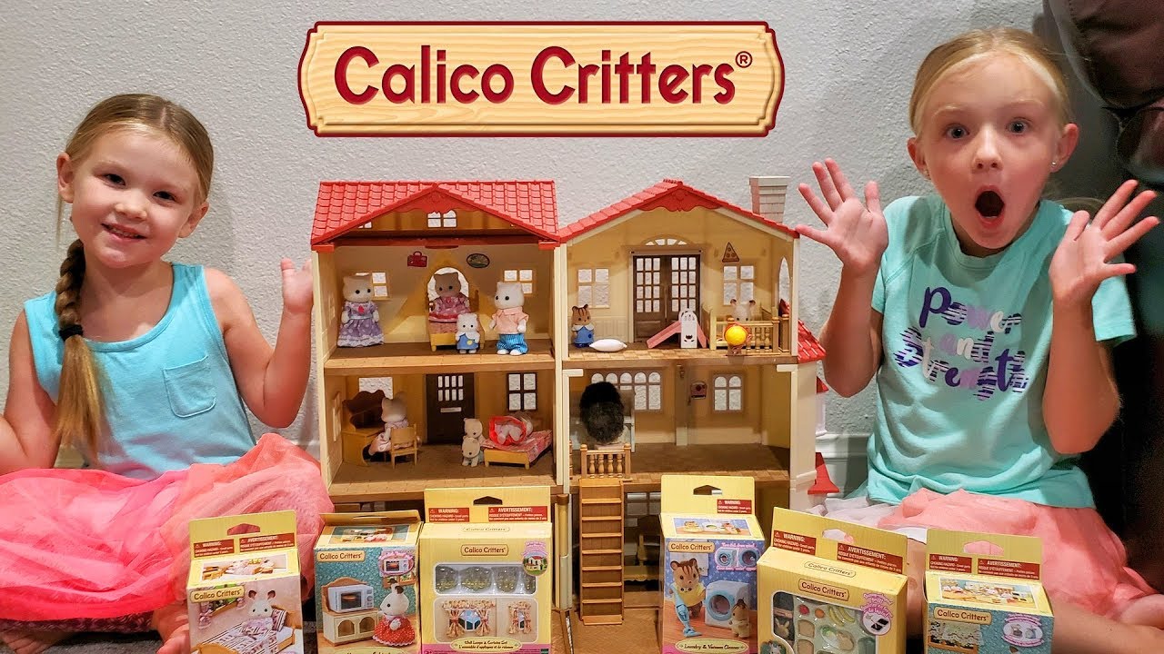 Calico Critters Ultimate Home Makeover Pretend Play!!