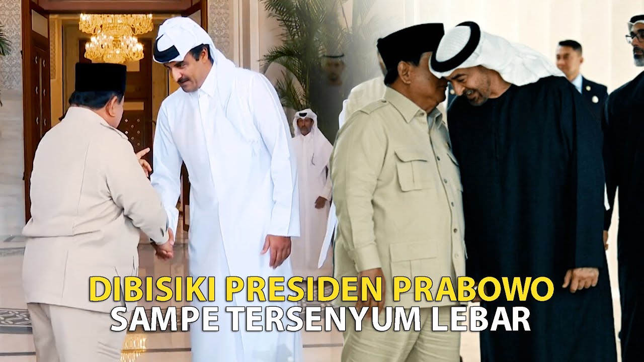 PAMIT DIBISIKI PRESIDEN PRABOWO, EMIR QATAR Hingga MBZ Tersenyum-senyum
