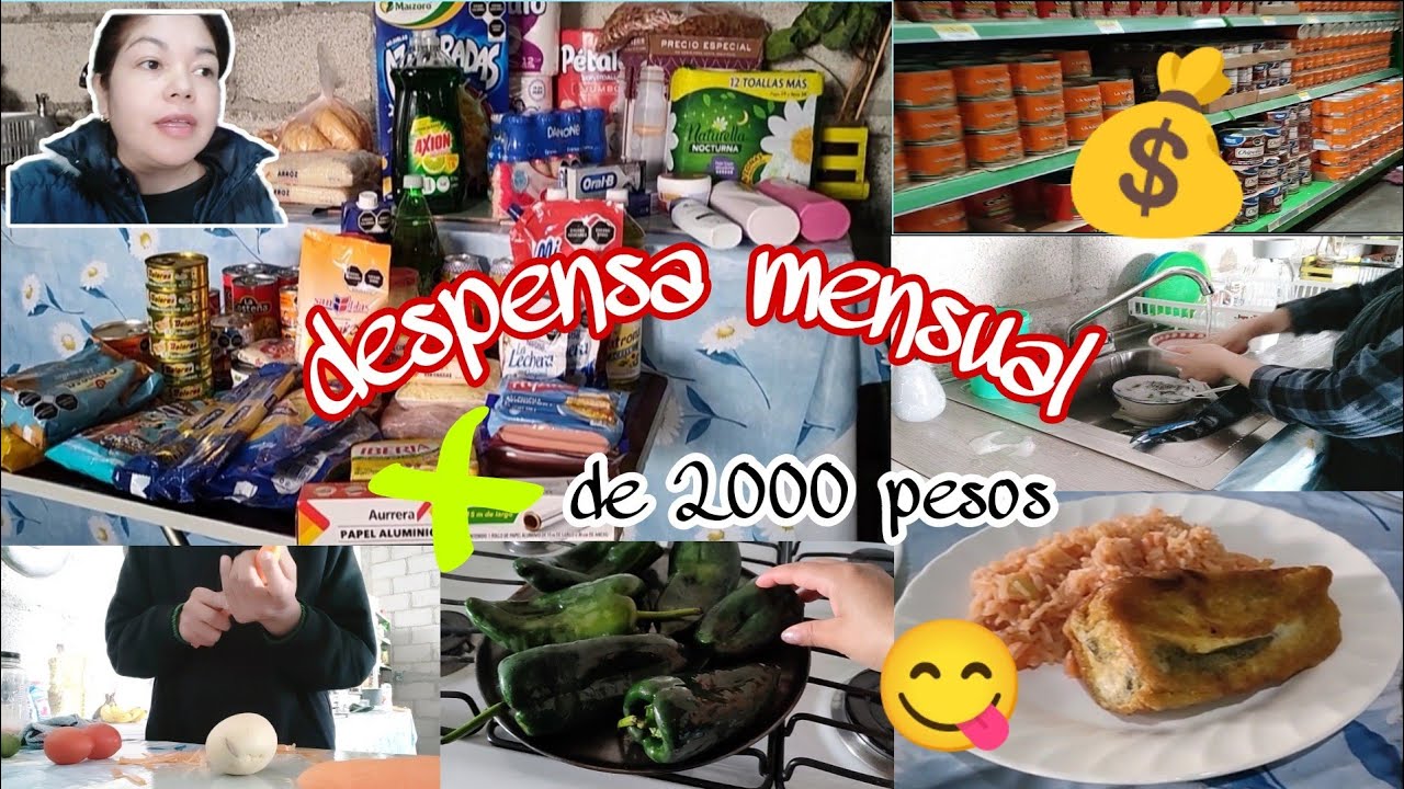 despensa mensual 🛒más de 2000 pesos 💰 en bodega Aurrera / cocinando