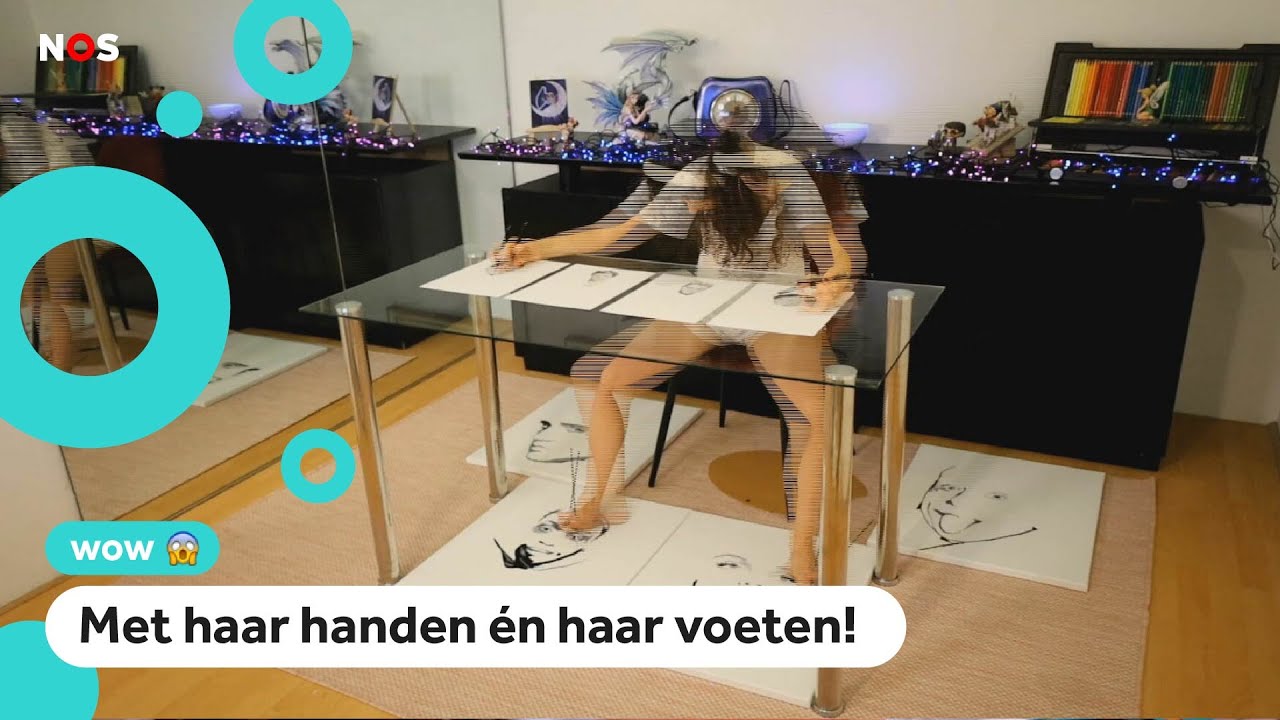 Rajacenna tekent 8 tekeningen tegelijk