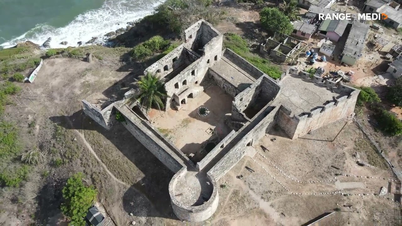 DRONE FOOTAGE OF FORT AMSTARDAM LOCATED AT ABANDZE ,CENTRAL REGION (GHANA)