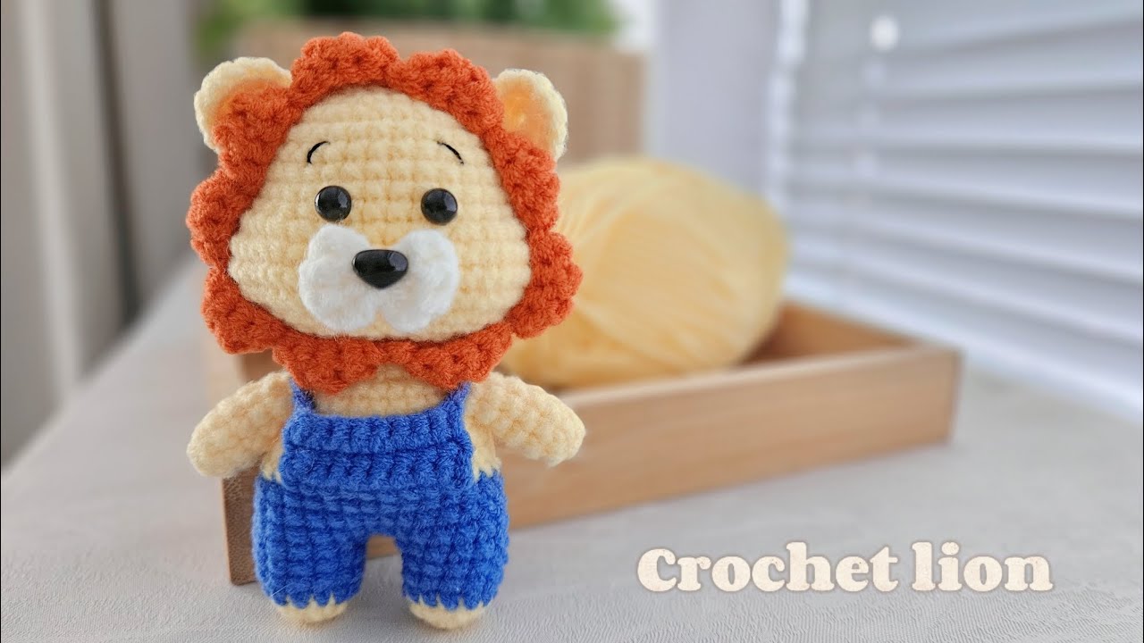 Crochet lion tutorial #crochet #handmade#amigurumi