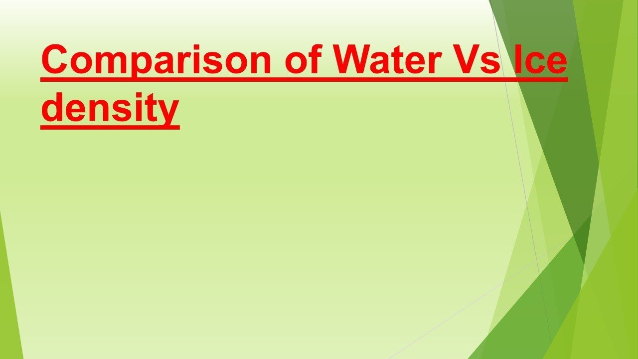 comparison of water vs Ice density theory#Atharva Online study centre