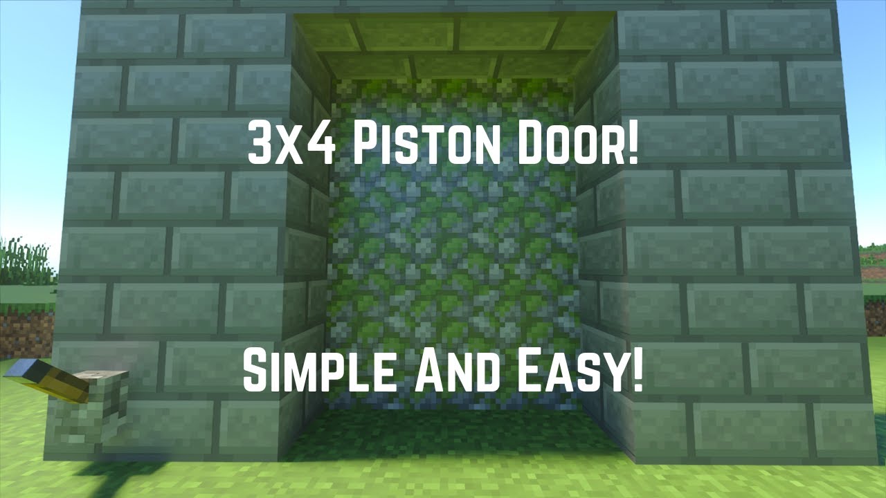 3x4 Piston Door! Simple And Easy! Minecraft Bedrock!