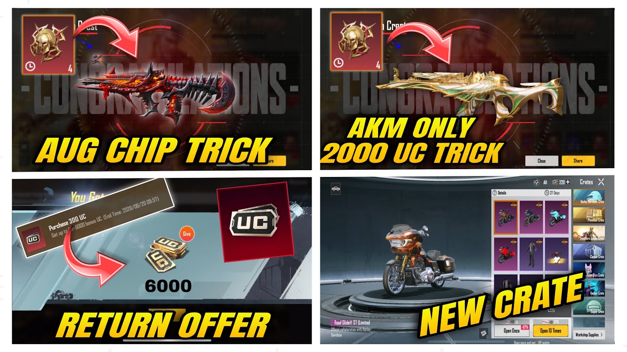   FINALLY🔥|  ABYSSAL HOWL AUG TRICK |￼ SANDSPRING DOMINION AKM TRICK | 3X UC TRICK | HARLEY DAVIDSON