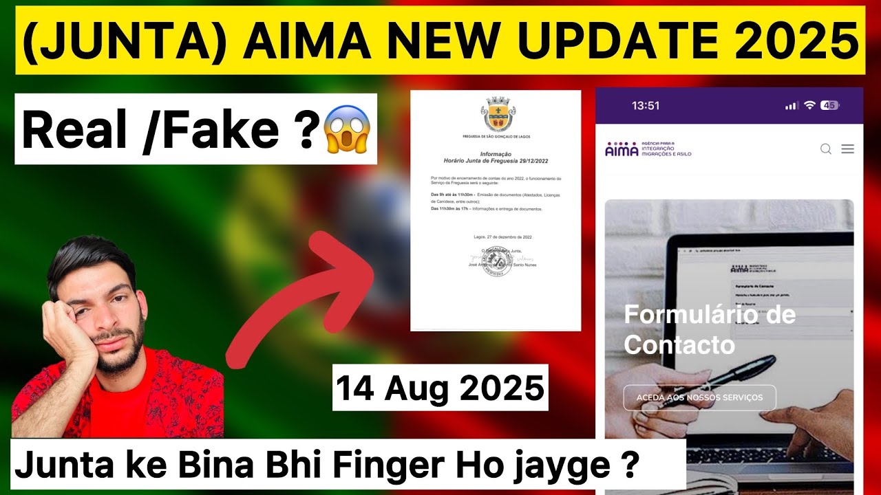 AIMA LATEST NEWS (JUNTA )Paper UPDATE REAL /Fake #portugalimmigration #aimaportugal #portugal2025 