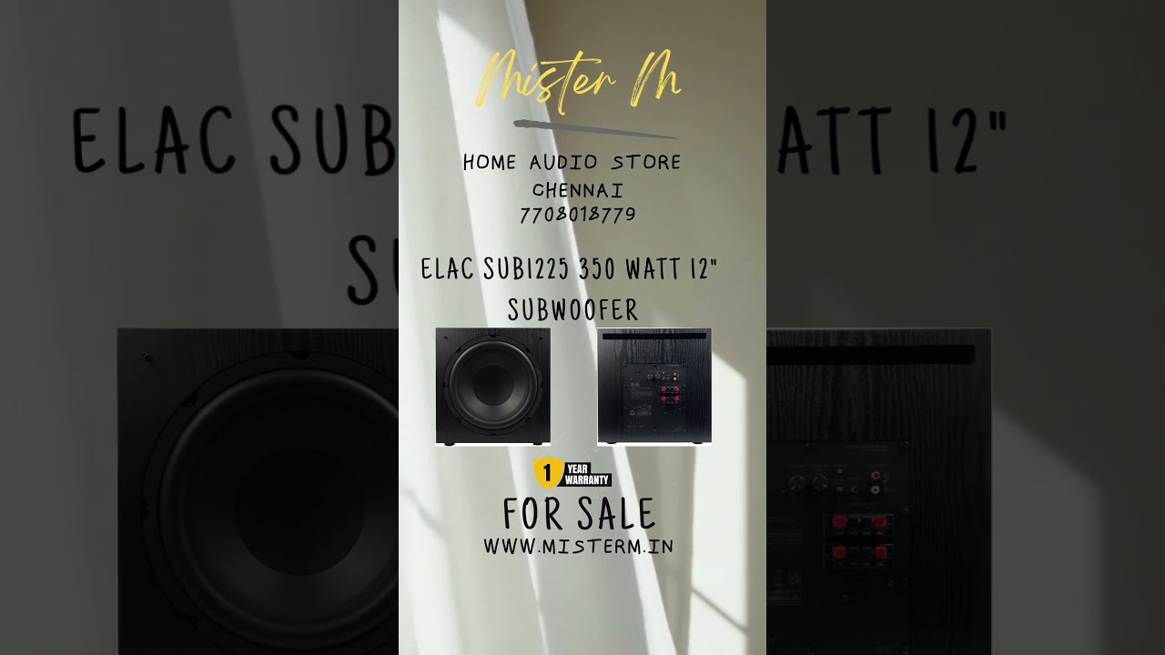 Elac SUB1225 350W 12" Subwoofer  / 