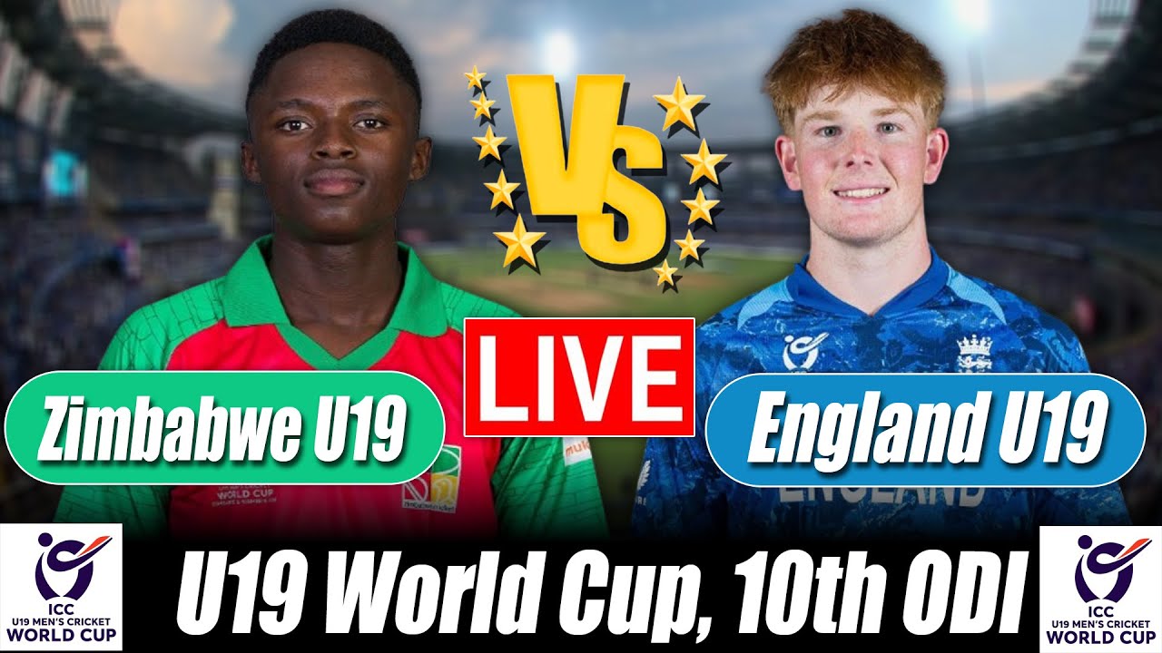 U19 World Cup score | Zimbabwe U19 vs England U19 score 10th ODI Commentary & Analysis
