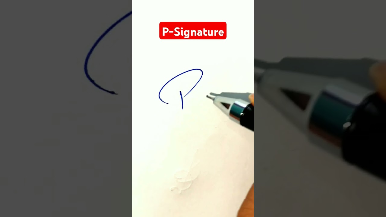 P Signature Tutorial ❤️ P letter Signature Style | Signature Style Of My Name #shorts #design