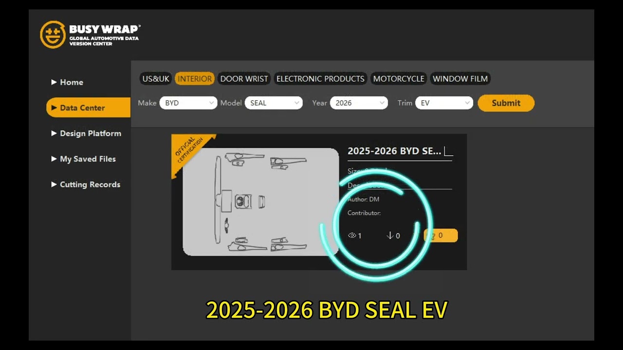 Vehicle model data update-BYD INTERIOR