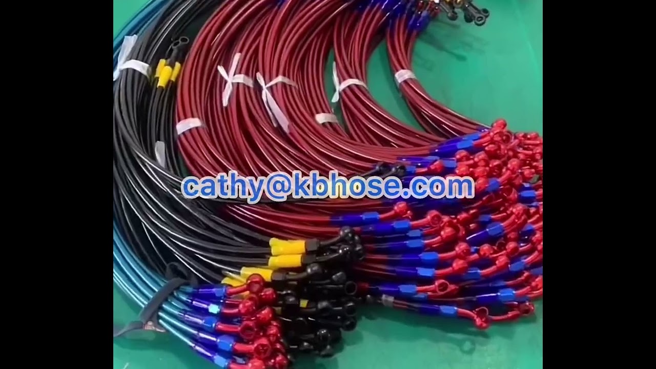 AN3 stainless steel braided brake line hose assembly, can custom.#selangrem #brakelinekit