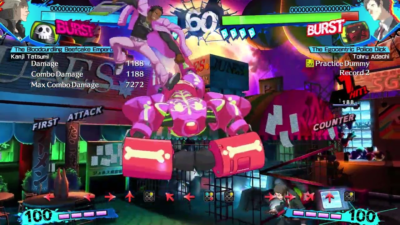 P4AU 2.0 Shadow Kanji Frenzy Combos