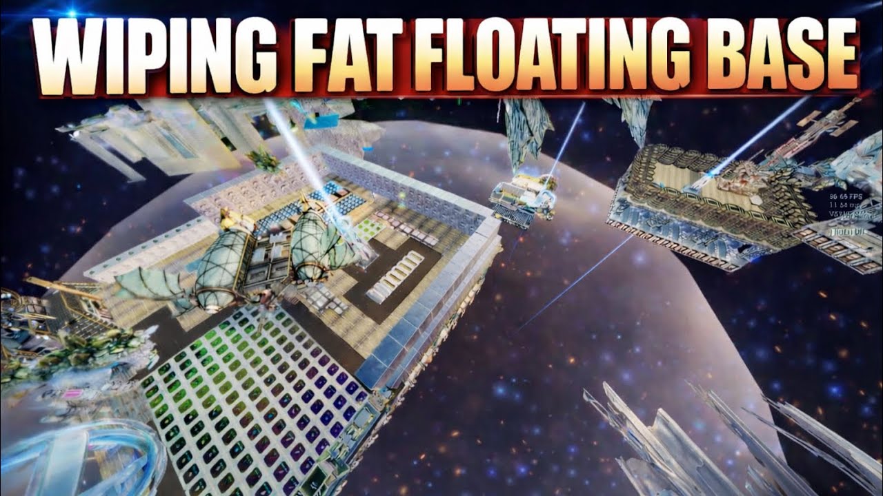 WIPING THE FATTEST AND FIRST FLOATING MESH BASE - Ark Survival Ascended 