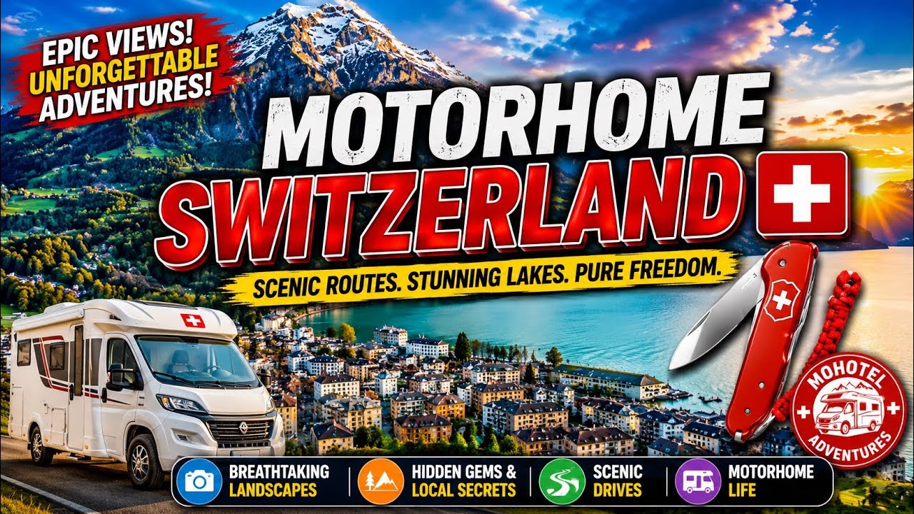 Motorhome Switzerland Brunnen Home of Swiss Army Knife