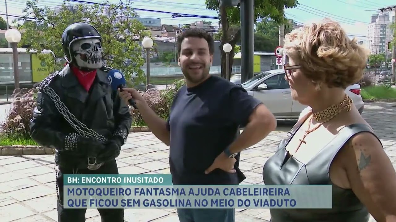 Cabeleireira é salva por 'motoqueiro fantasma' em Belo Horizonte