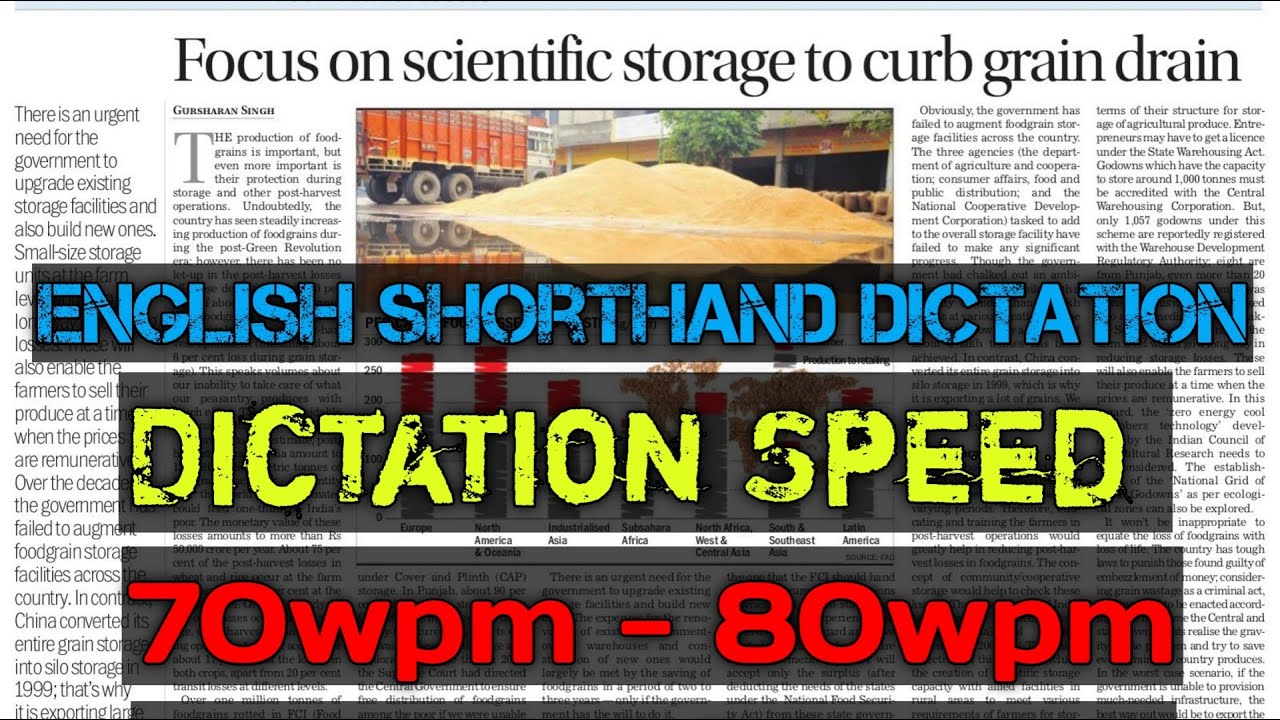 Newspaper dictation shorthand in english 80wpm l Newspaper shorthand dictation