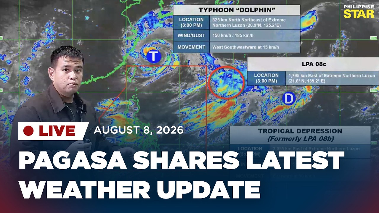 LIVESTREAM: PAGASA shares latest weather update (August 8, 2026)