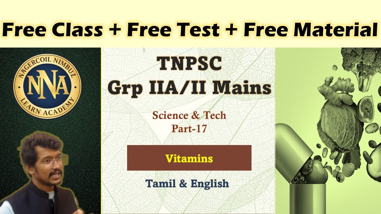 Vitamins- TNPSC Group 2A - Science & Technology - Tamil & English