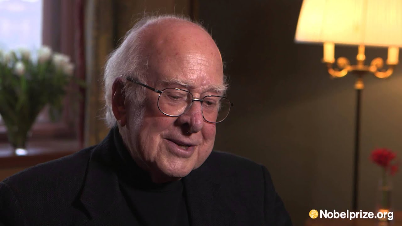 Peter Higgs describes his work for young students