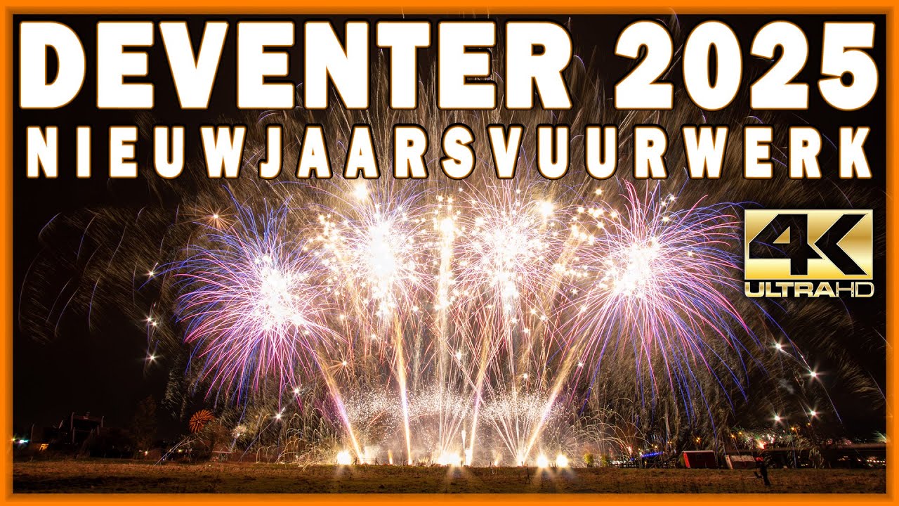 ⁴ᴷ Deventer Nieuwjaarsvuurwerk 2025 - Dutch Fireworks Professional - DFP - Feuerwerk - NYE