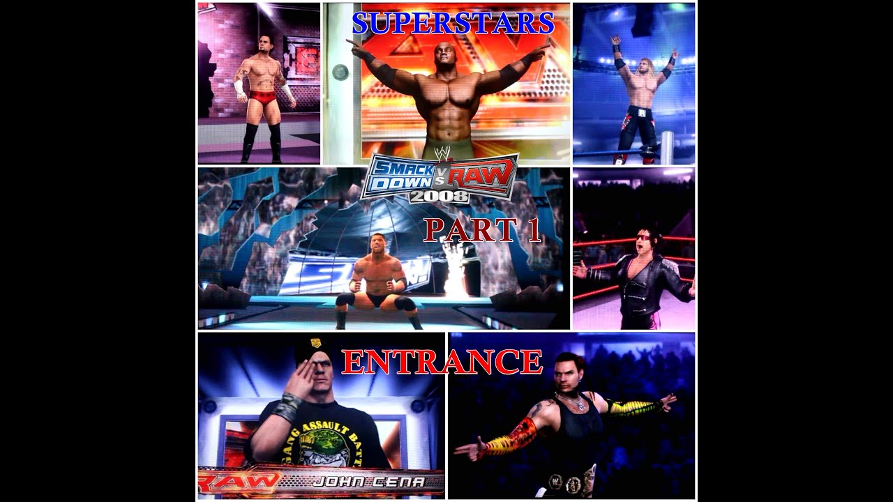 WWE SmackDown VS RAW 2008 - WWE Superstar Entrance (PS3) Part 1