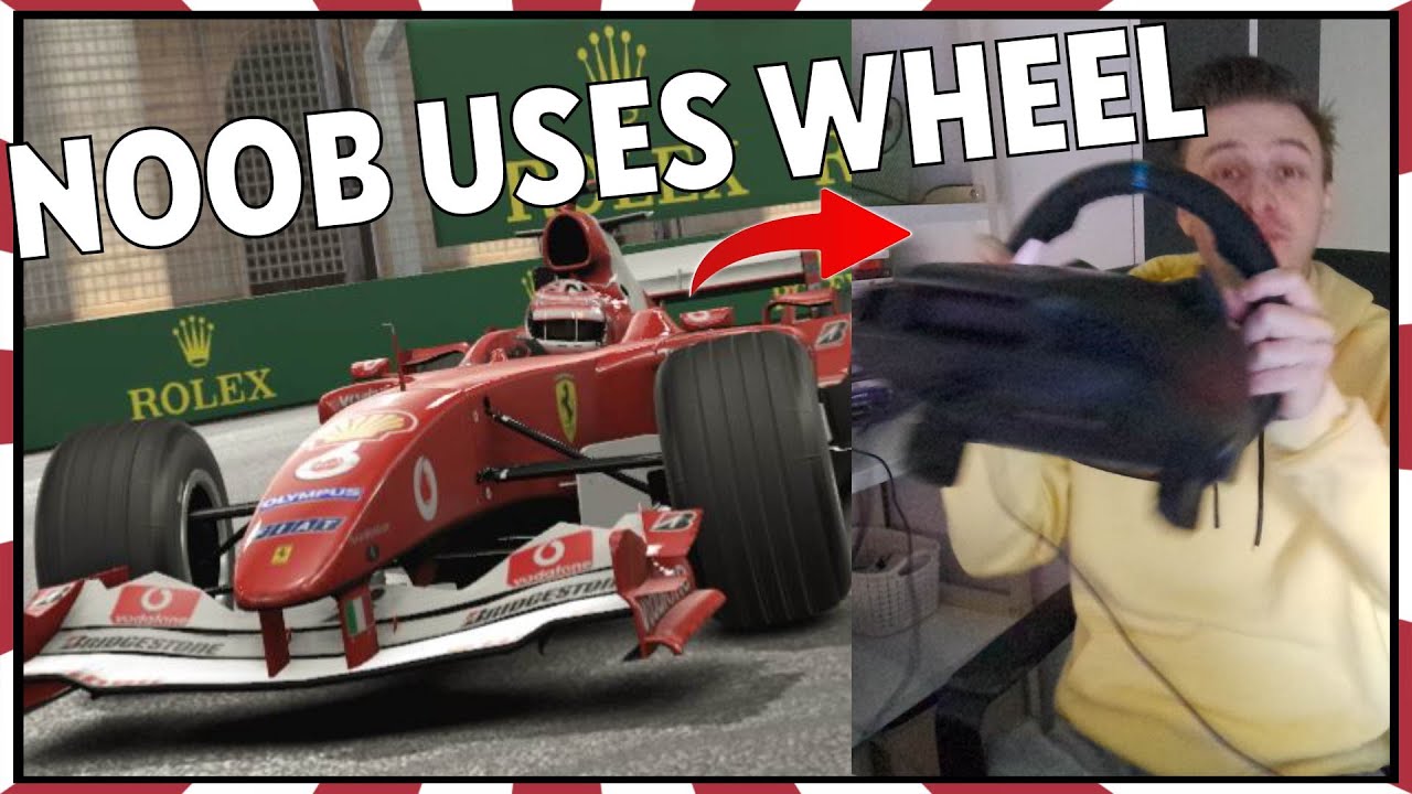 NOOB uses a steering wheel for the first time