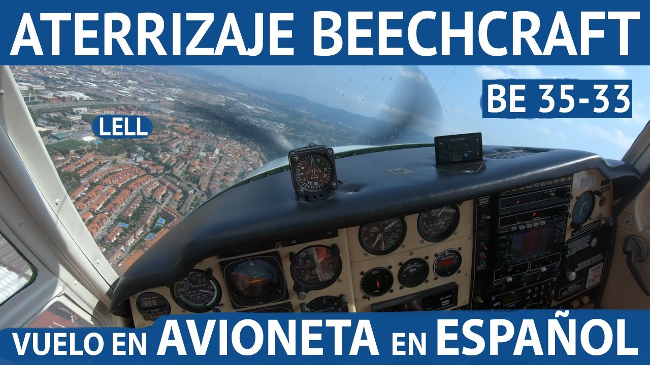 POV Посадка Beechcraft BE33 | Полет на русском 4K