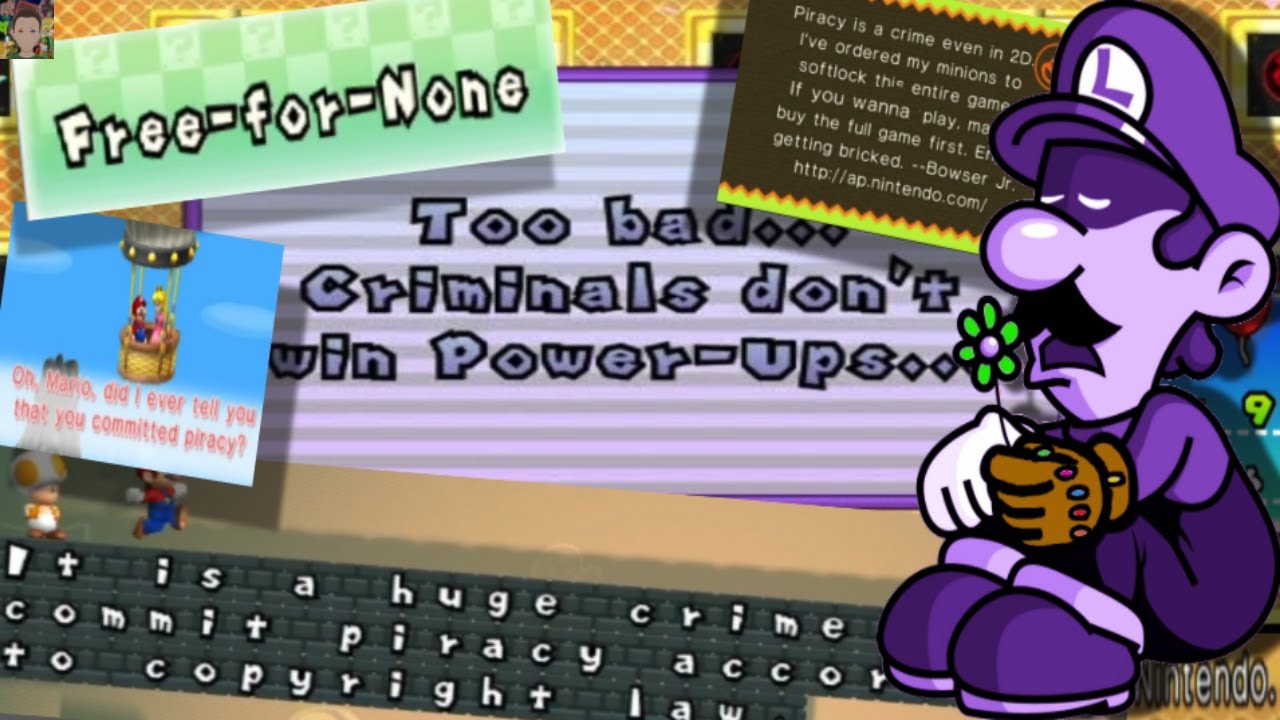 New Super Mario Bros Wii ALL ANTI-PIRACY ERRORS