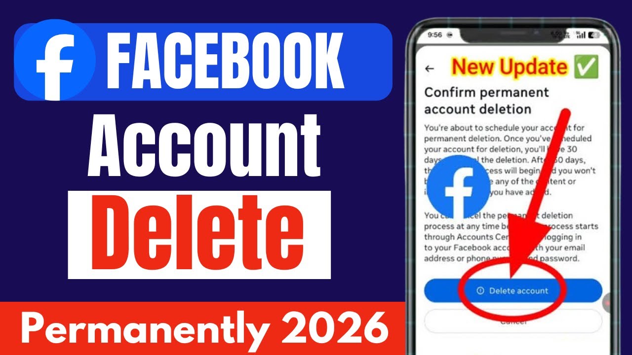 Facebook Account Delete Kaise Kare | fb id account delete kaise kare How To Delete Facebook Account