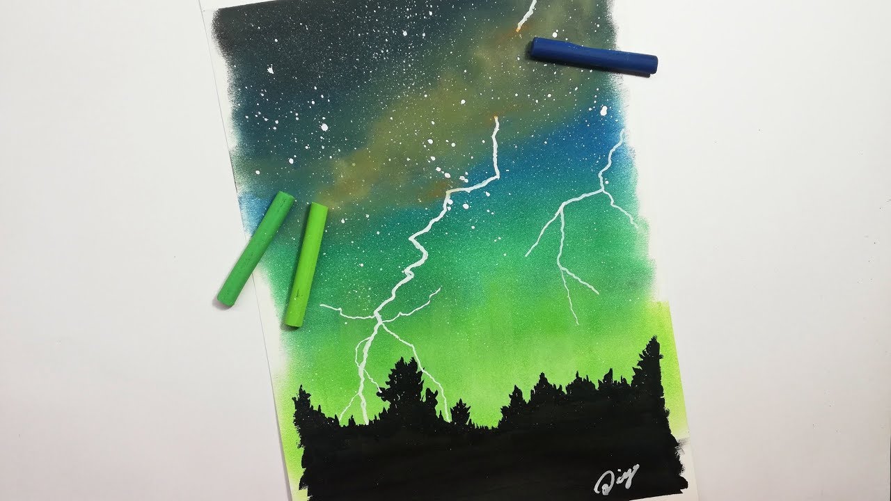 Como pintar una tormenta || FÁCIL