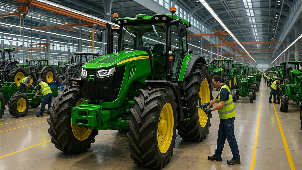 Cómo se FABRICAN los TRACTORES JOHN DEERE: los GIGANTES VERDES que TRANSFORMAN el MUNDO