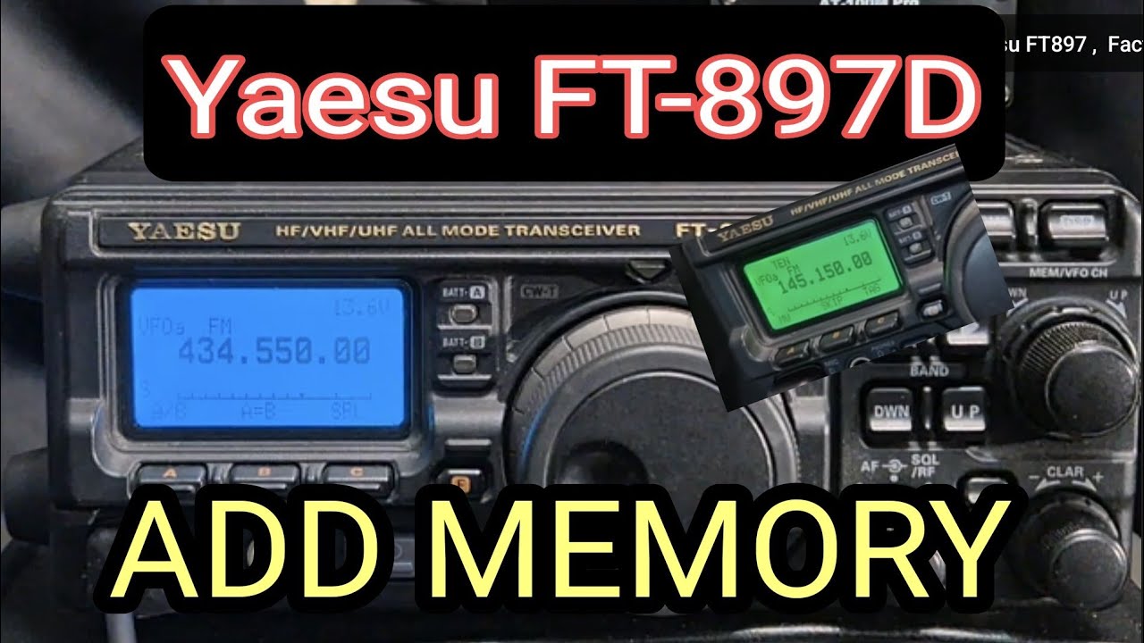 Yaesu FT897D Add Memory Channel (GB3BC)