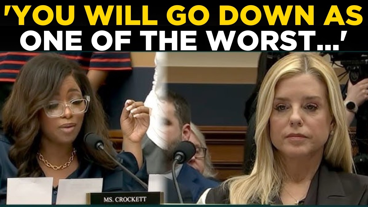 Epstein Files LIVE: Jasmine Crockett Shuts Down Pam Bondi in Explosive Hearing | US News LIVE
