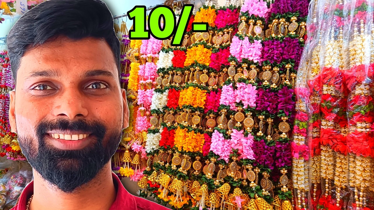 Diwali Decoration Wholesale Market in Mumbai Bhuleshwar \ mala-haar-toran-flowers-2025