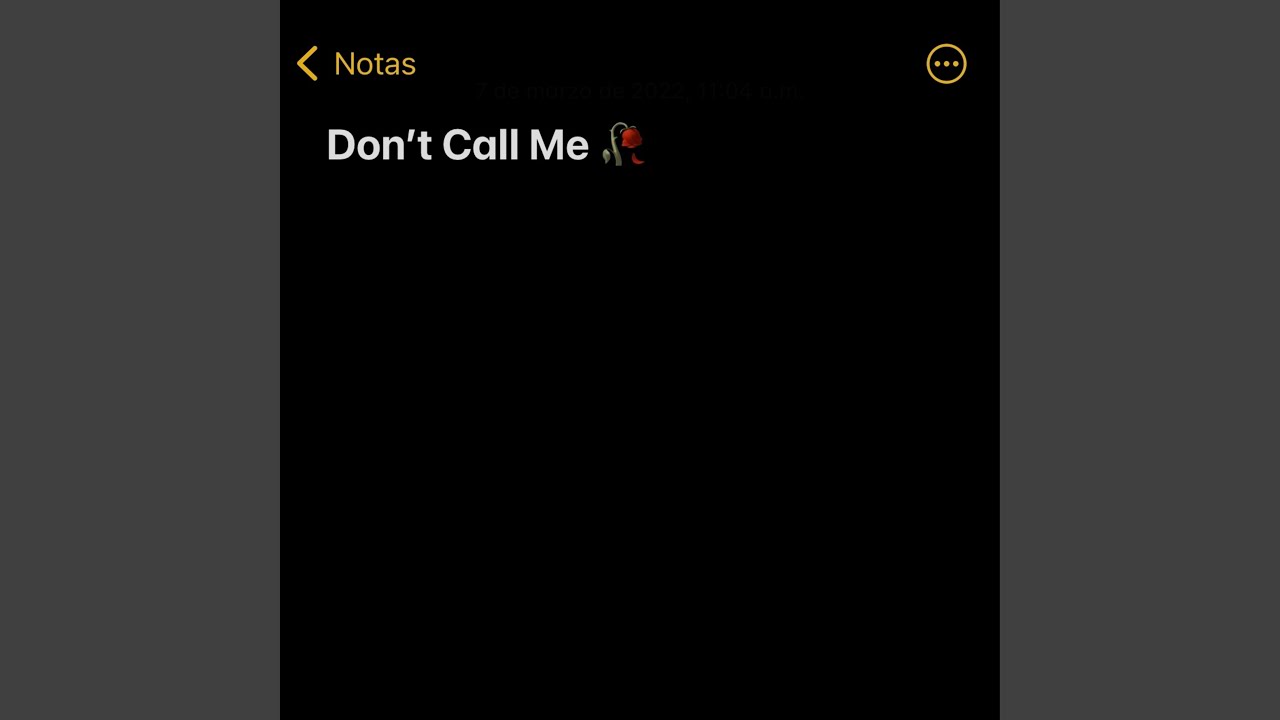 Don´t Call Me