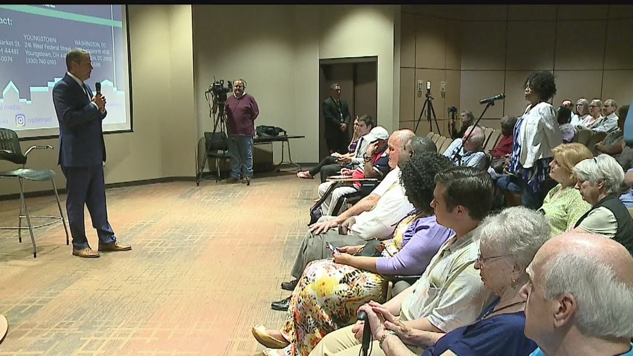 Tough questions at Congressman Ryan's town hall in Youngstown.