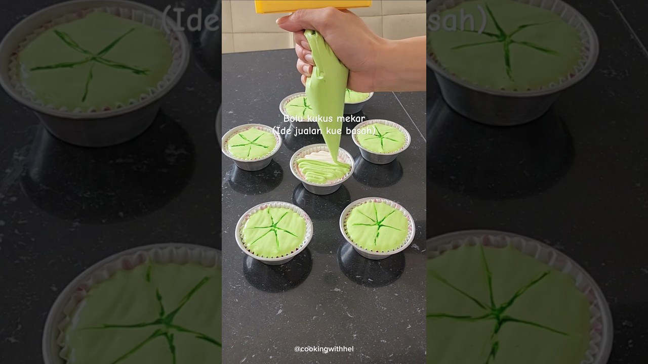 Resep bolu kukus mekar semangka. Resep klik ▶️☝️ diatas tulisan ini. #bolukukusmekar #idejualan