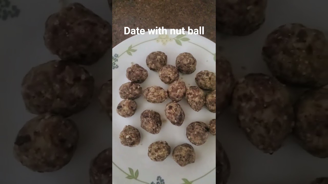 Date with  nut ball 